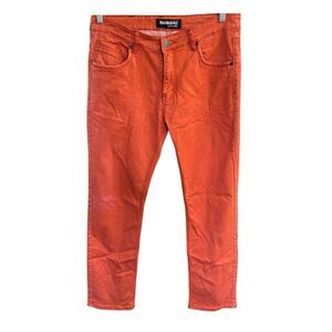 Barabas Los Angeles Pants Mens 34 Orange Stretch Jeans Casual Colorful